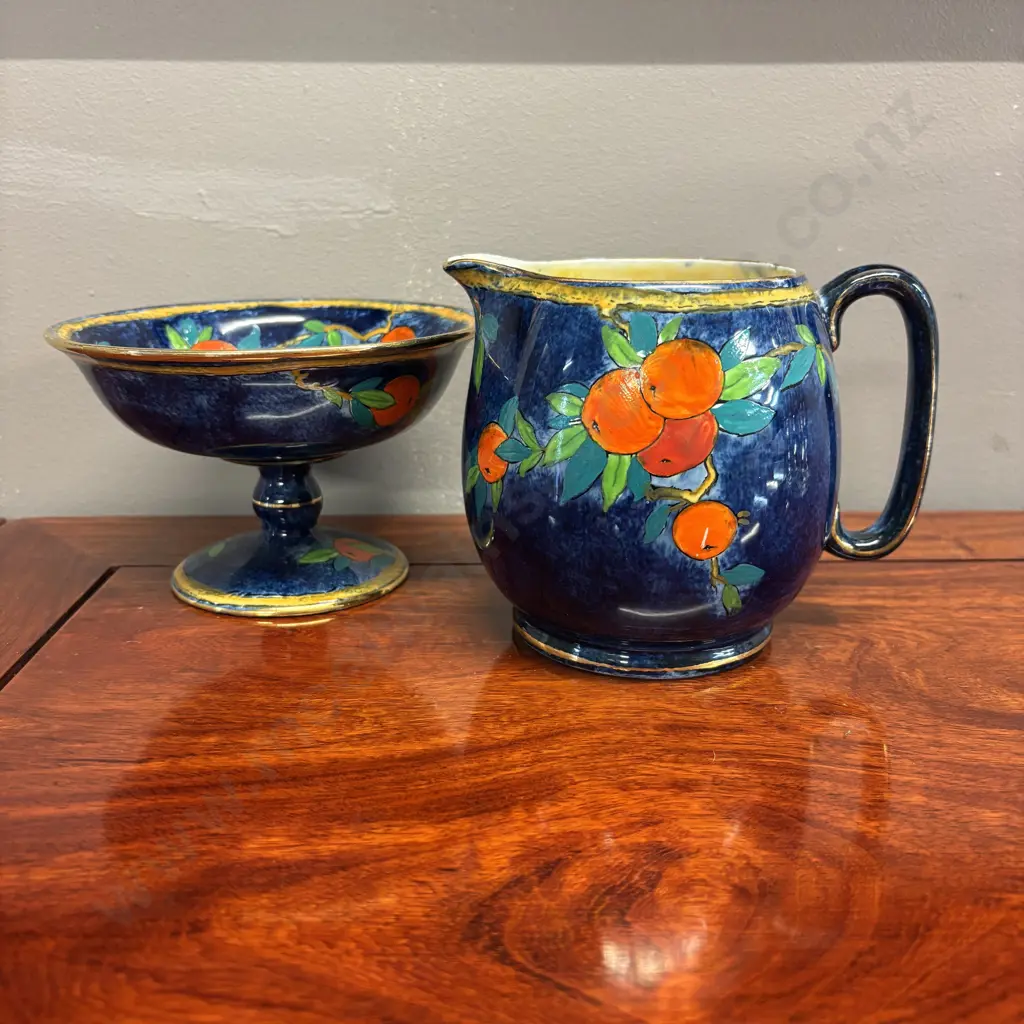 Royal Winton Byzante "Oranges" Jug and Tazza Image 1++