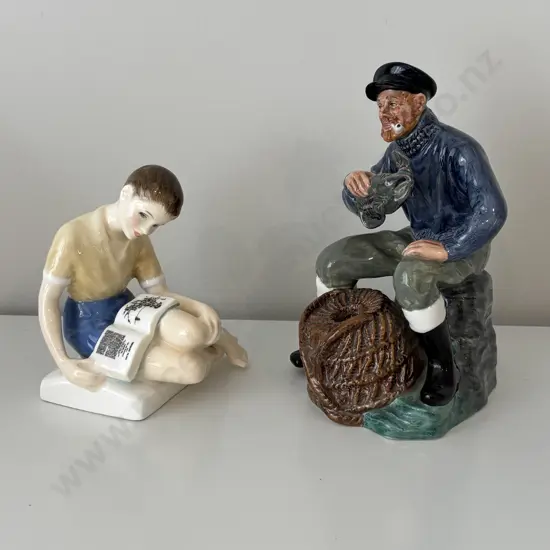 Two Royal Doulton Figurines. “Treasure Island” and “The Lobster Man”