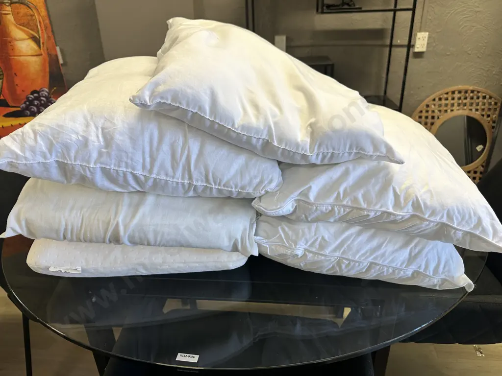 Assorted Pillows x 6 Including Natural latex, The Comfort Group Etc Image 1++