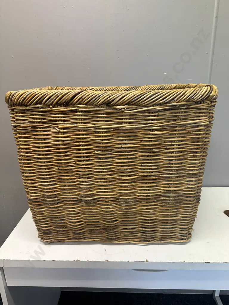 Cane Log Basket H52,W60,D46cm. Image 1++
