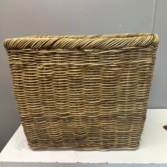 Cane Log Basket H52,W60,D46cm.