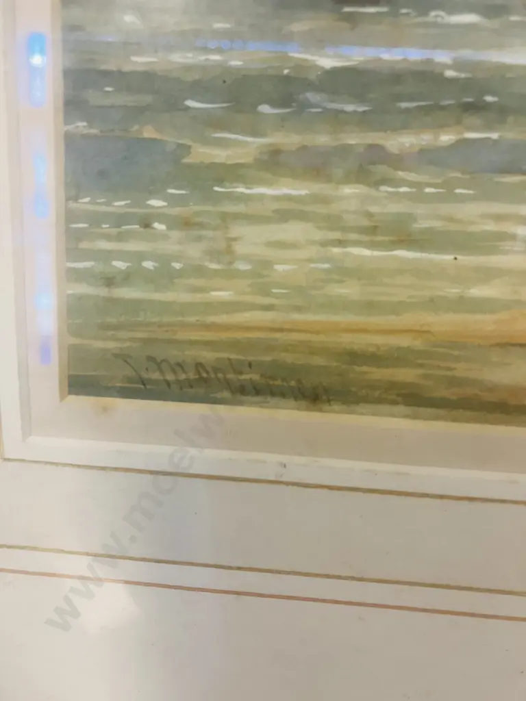 Thomas Mortimer Early 1900s Seascape Watercolour Signed Bottom Left. 46 x 54cm Image 1++
