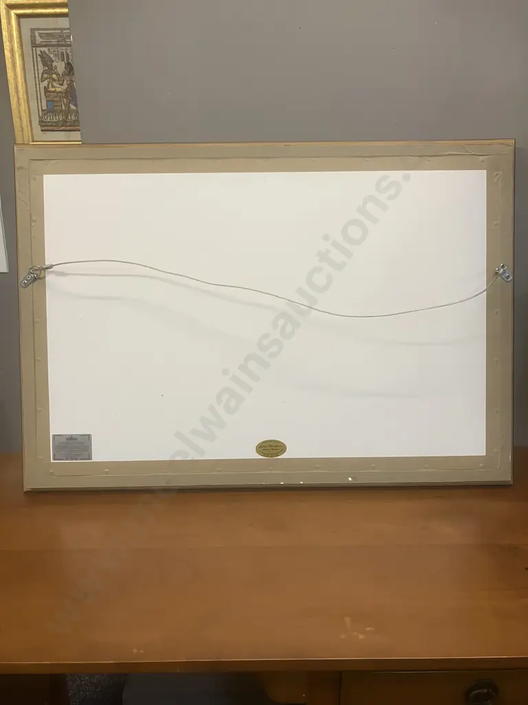 Rare 'On The Wallaby Track' by Frederick McCubbin Handwoven Tapestry Wall Art. Framed With Conservation Glass. 67 x 96cm Image 1++