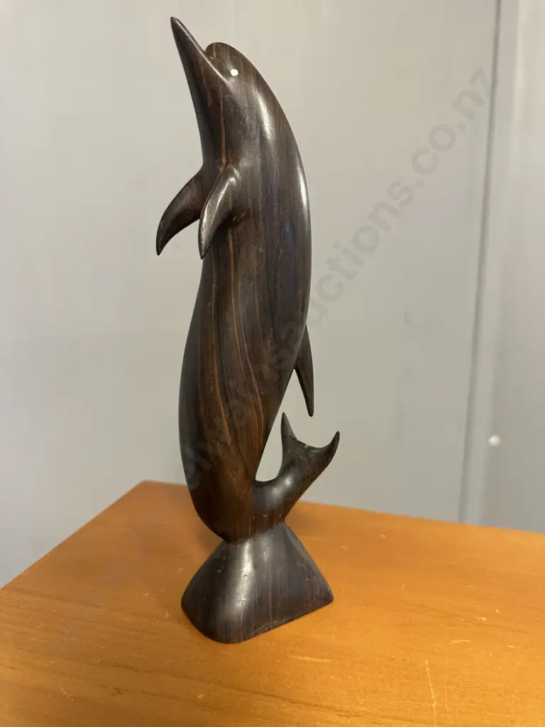 Wooden Dolphin Figurine H25cm. Image 1++