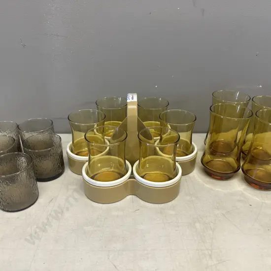 Retro Glasses In Carrier And Selection of Retro Glasses