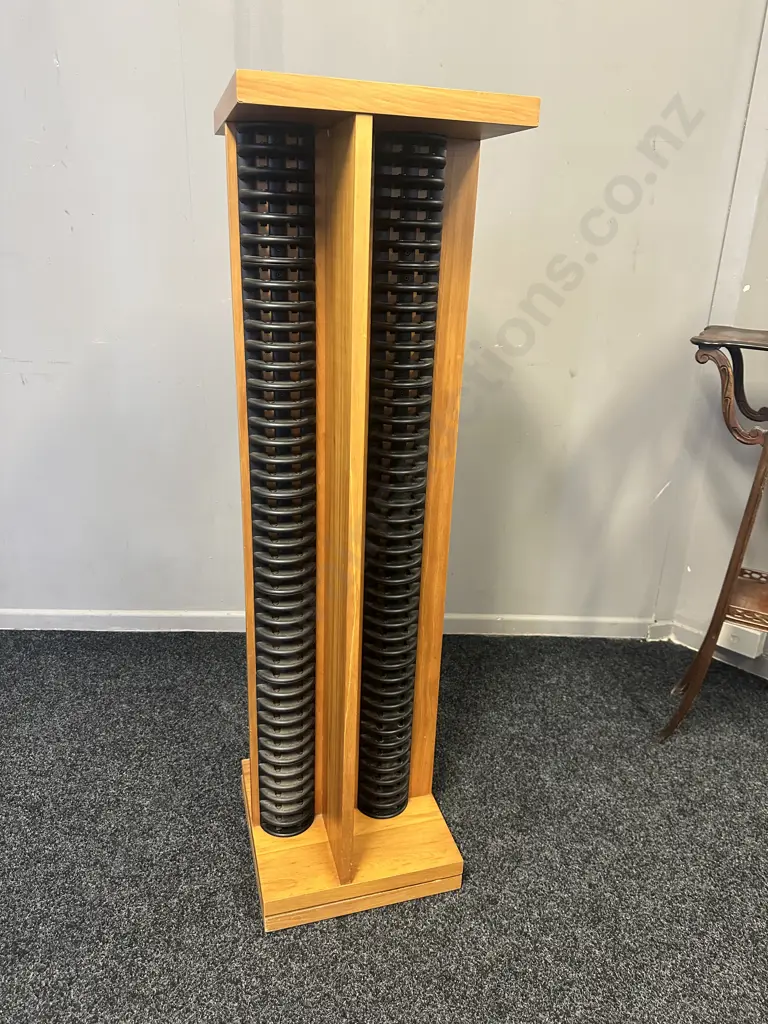 Danske Mobler Solid Rimu CD & DVD Revolving Storage Tower - 168. 122 x 34.5cm Image 1++