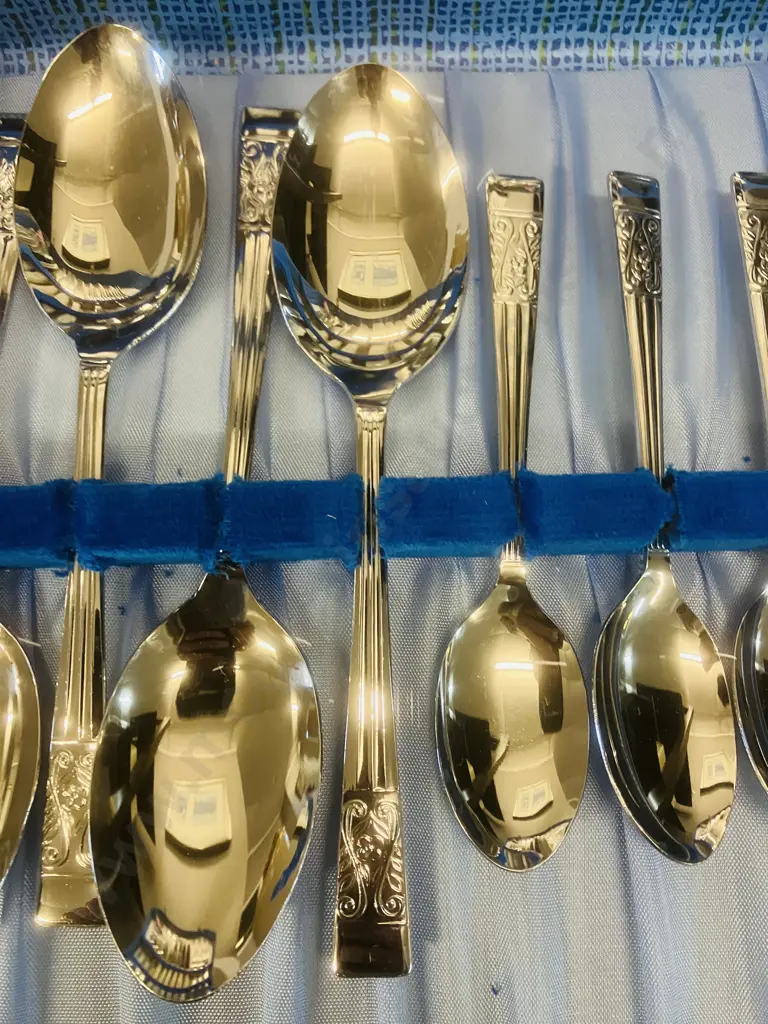 Vintage 24 Piece Bilchrome Chromoid Plated Cutlery Canteen - Sheffield England Image 1++