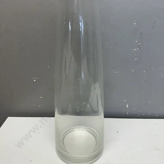 Modernist Clear Glass Vase