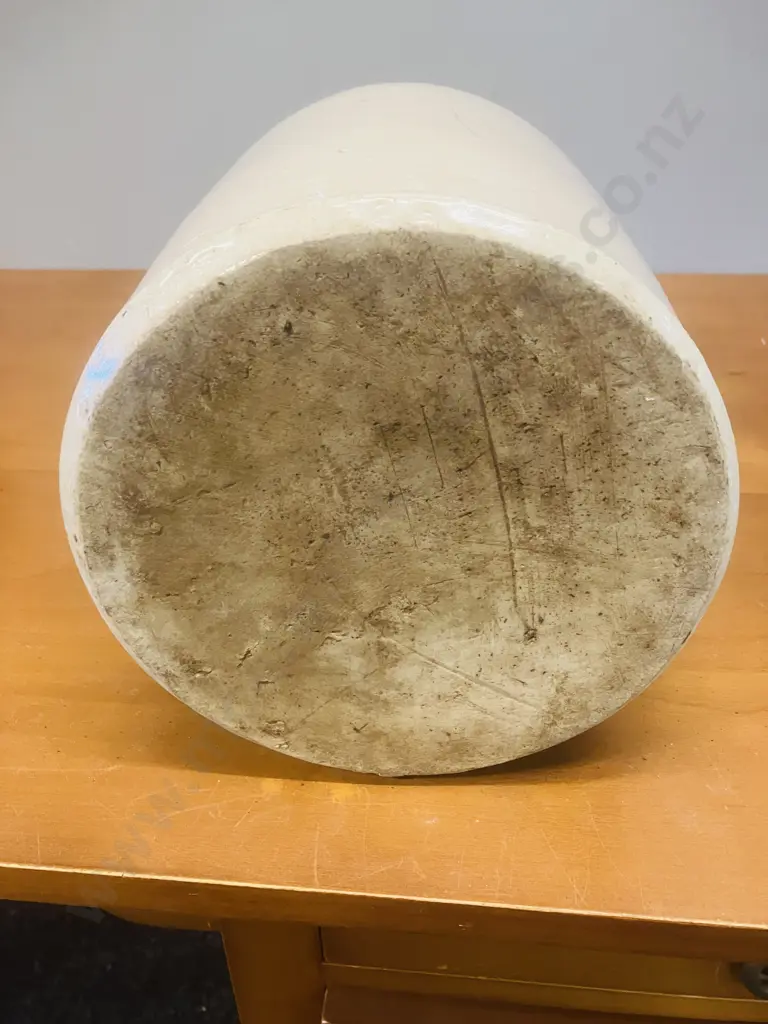 Antique Powell Bristol Stoneware Crock -  J T MORTON Provision Merchant London March 1849. 31 x 18.5cm Image 1++