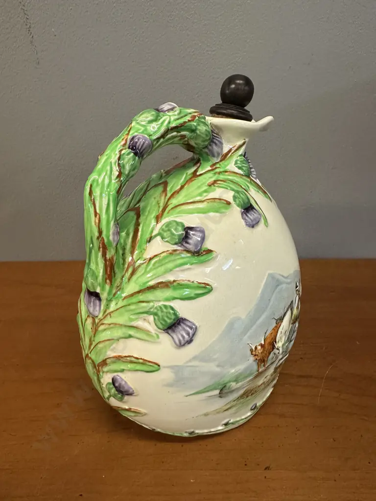 Vintage Crown Devon Fieldings Auld Lang Syne Musical Jug H20cm. Image 1++