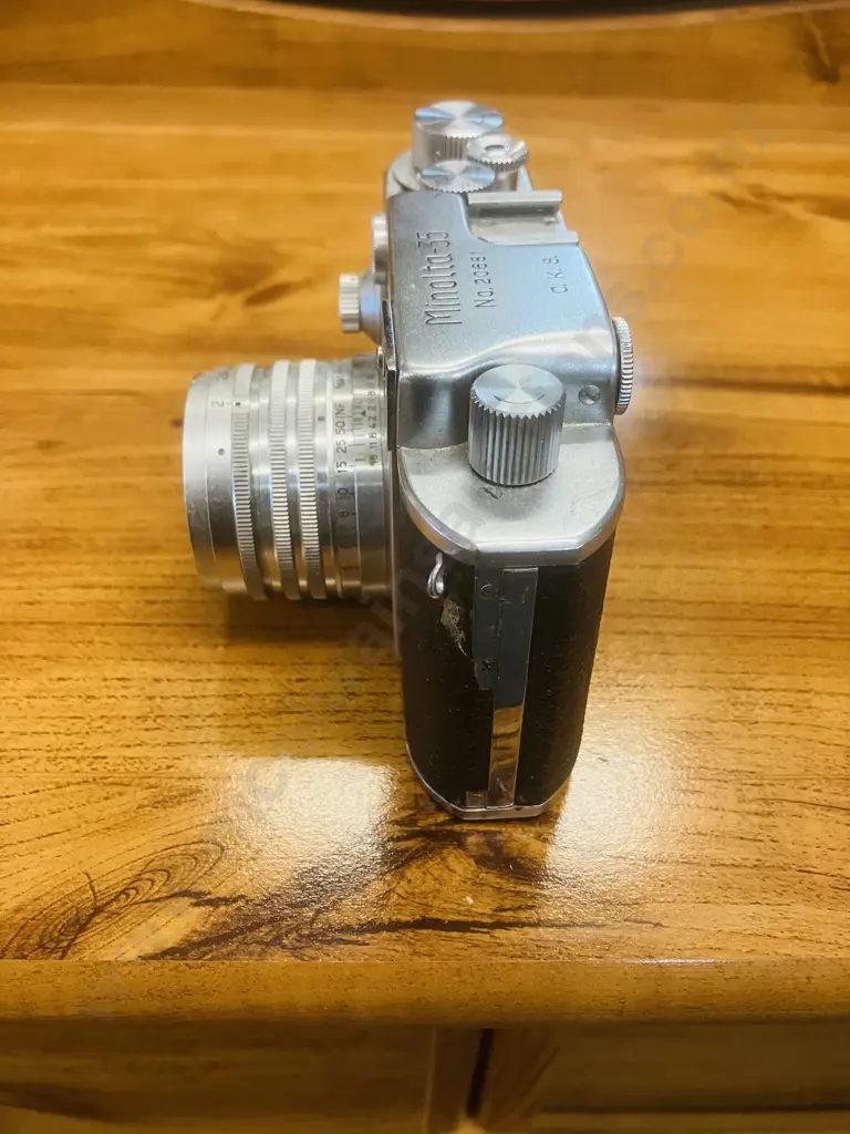 Minolta-35 (Model-F) Camera Japan 1952 (#20681) With Nippon Kogaku Nikkor-H.C 1:2 f/5cm Leica Thread Mount Lens #718591 Image 1++