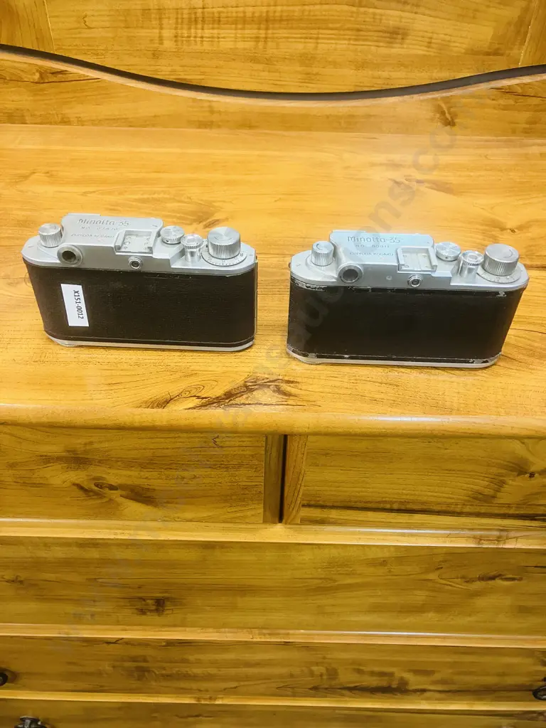 Pair of Minolta-35 (Model-II) Version 2 Rangefinder Camera Bodies - Japan 1955 (#80911 & #97876) Image 1++