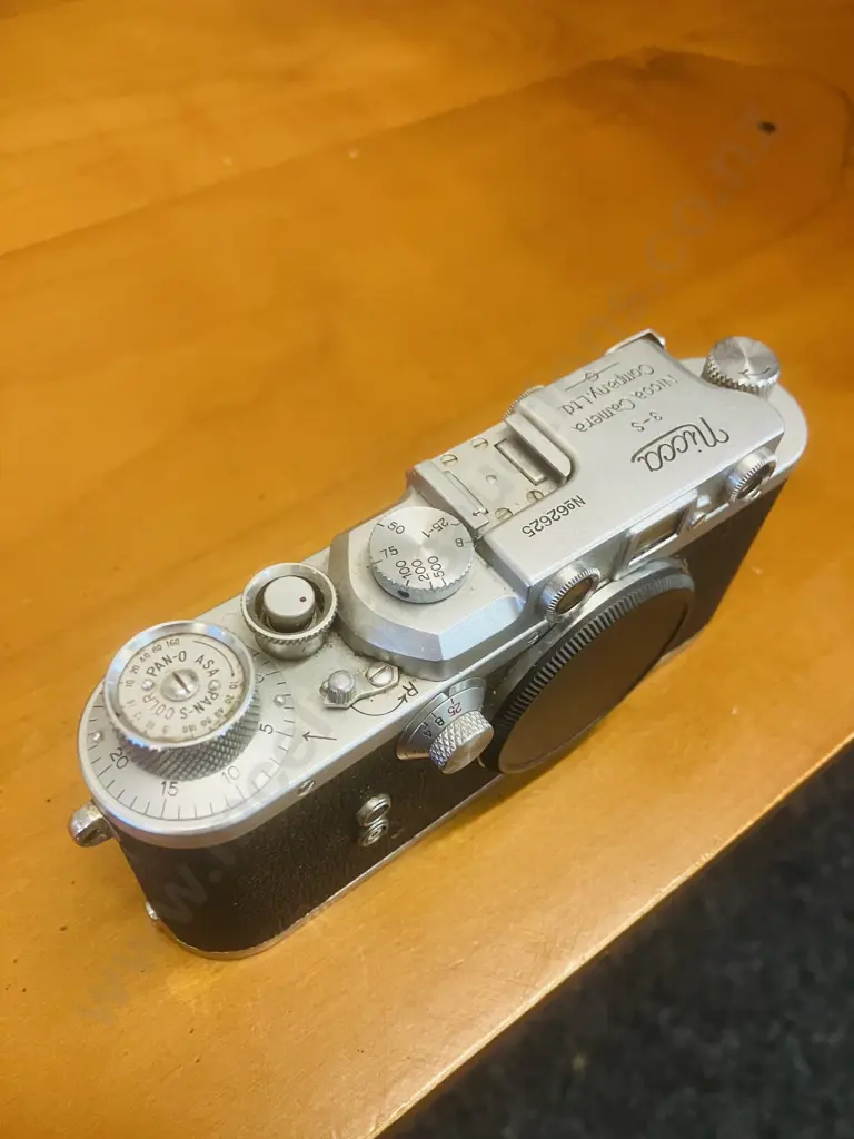 Nicca Type 3-S (Japanese 35mm Leica Copy) Rangefinder Camera Body Japan 1952 #62625 Leica Thread Mount Image 1++