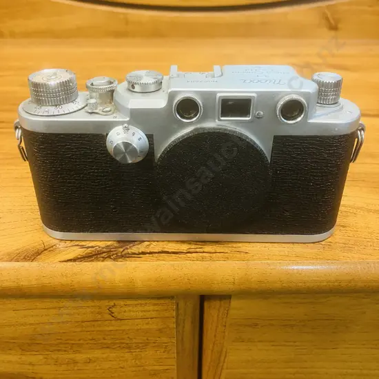 Nicca 3-F Rangefinder 35mm Film Camera Body (Japanese Leica lll Copy) #92684,1956 - Knob Winding Variant