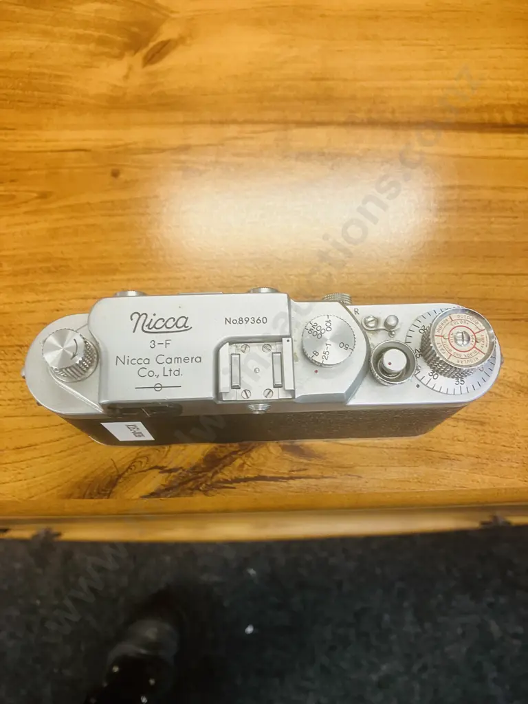 Nicca 3-F Rangefinder 35mm Film Camera Body (Japanese Leica lll Copy) #89360,1956 - Knob Winding Variant Image 1++