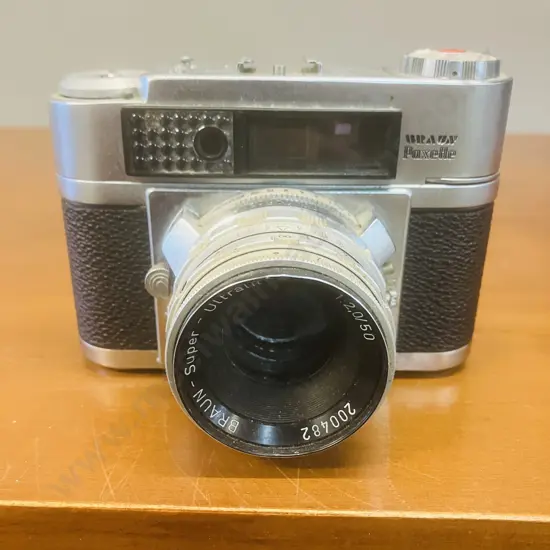Braun Super Paxette II BL 35mm Rangefinder Camera With BRAUN-Super-Ultralit 1:2,0/50 Lens. 1958 Germany