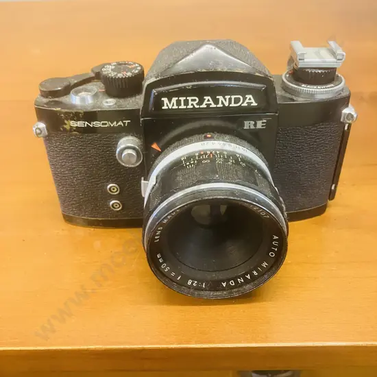 Miranda Sensomat RE 35mm Film Camera With Auto Miranda 1:2.8 f/50mm Lens #512107 - 1971 - 75 Japan