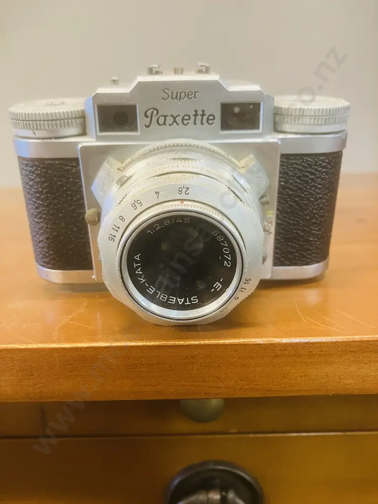 Braun Super-Paxette Model II 35mm Film Camera With Staeble-Kata 1:2.8/45 E Lens - 1950s Germany Image 1++