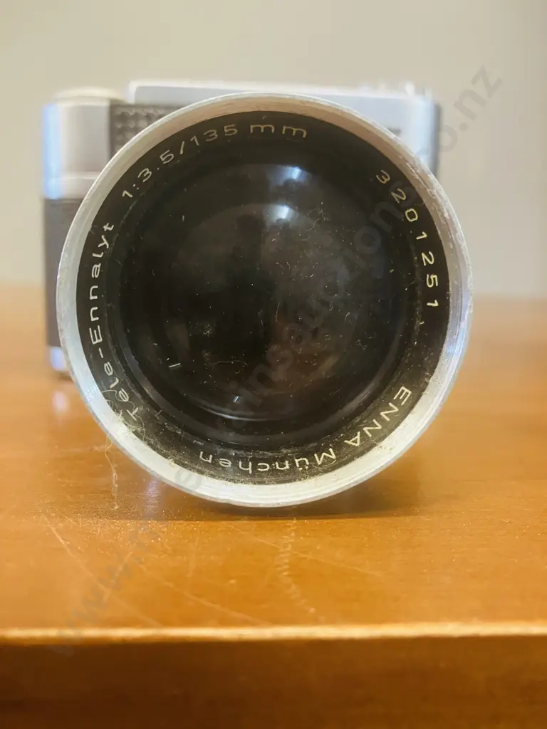 Braun Super Paxette II BL 35mm Rangefinder Camera With ENNA Munchen Tele-Ennalyt 1:3.5/135mm Lens. 1958 Germany Image 1++