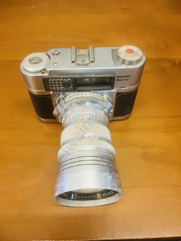 Braun Super Paxette II BL 35mm Rangefinder Camera With ENNA Munchen Tele-Ennalyt 1:3.5/135mm Lens. 1958 Germany Image 1++