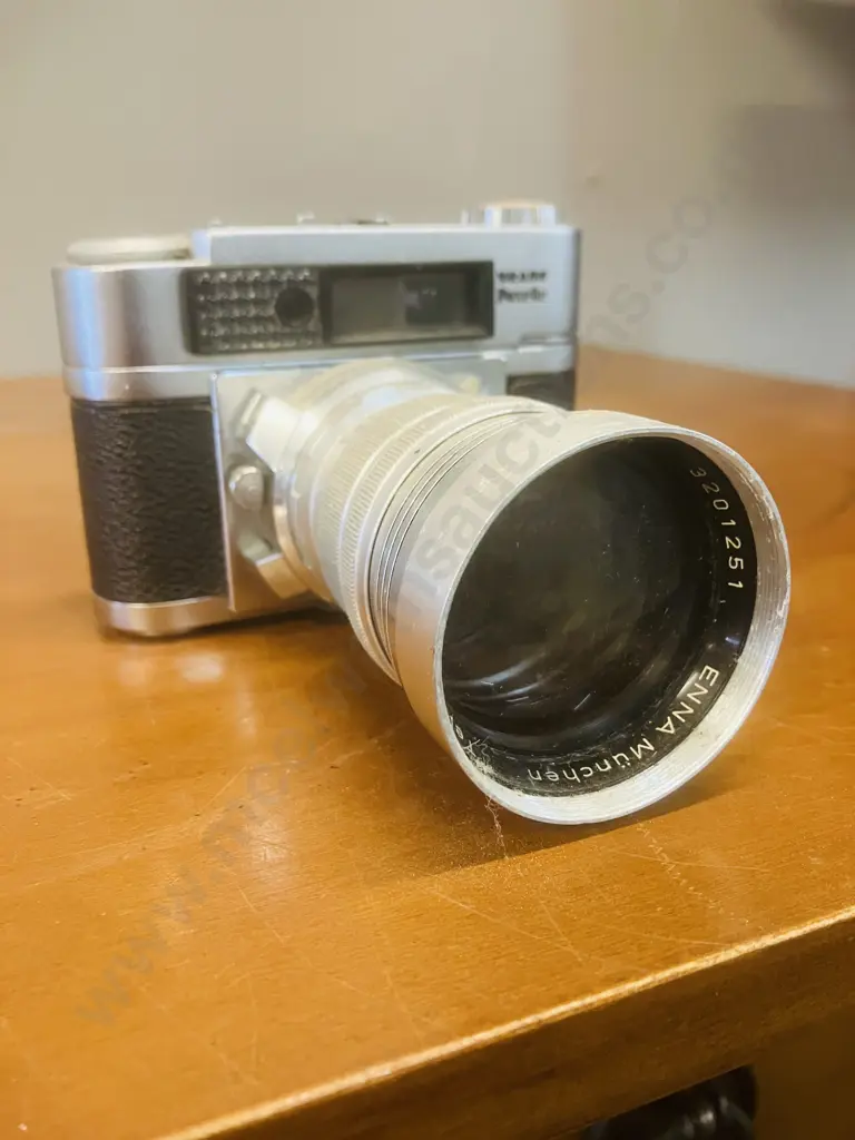 Braun Super Paxette II BL 35mm Rangefinder Camera With ENNA Munchen Tele-Ennalyt 1:3.5/135mm Lens. 1958 Germany Image 1++