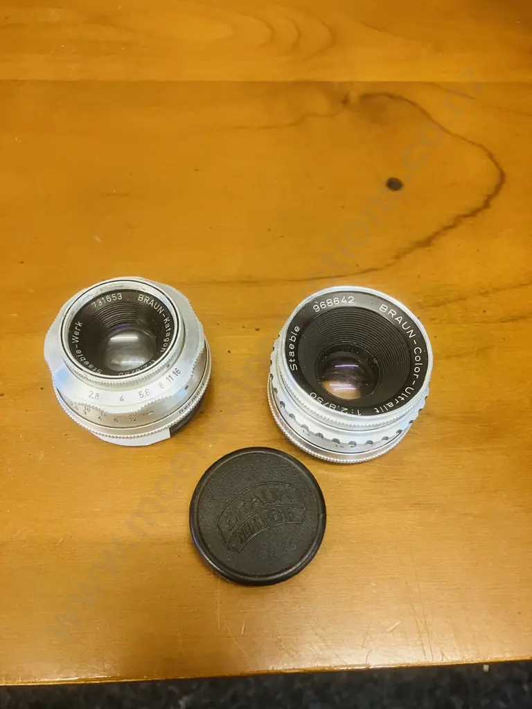 Staeble BRAUN-Color-Ultralit 1:2.8/50mm Lens & BRAUN Katagon Staeble-Werk 1:2.8/50mm Lens - M39 Paxette. German Image 1++