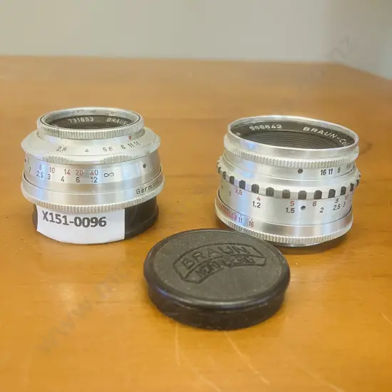 Staeble BRAUN-Color-Ultralit 1:2.8/50mm Lens & BRAUN Katagon Staeble-Werk 1:2.8/50mm Lens - M39 Paxette. German
