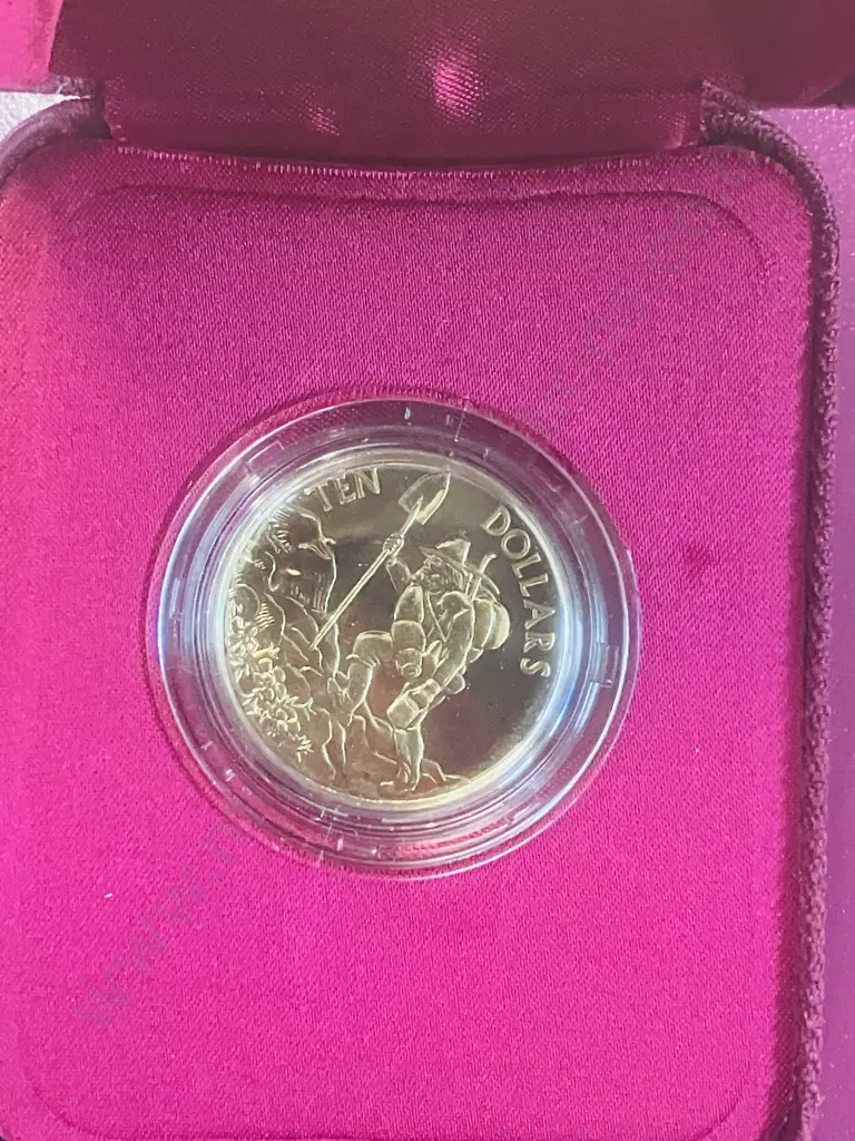 New Zealand - 1997 - Brilliant Uncirculated $10 Coin - Gabriel's Gully With Case & Information Card Image 1++