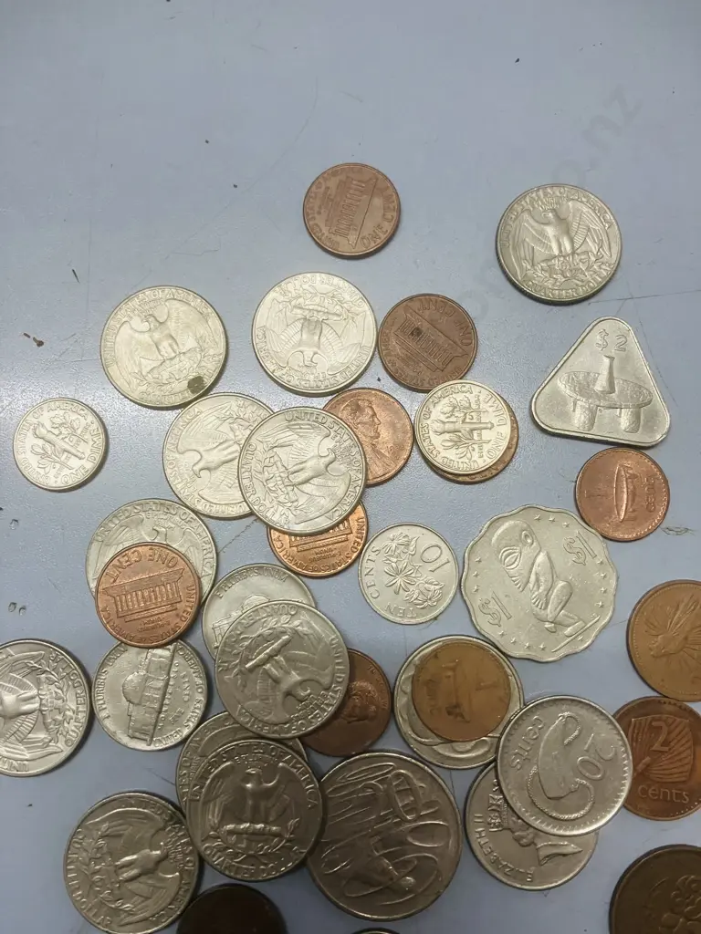 Coins - Singapore Singapura, Malaysian Sen, Islands, New Zealand, American Etc Image 1++