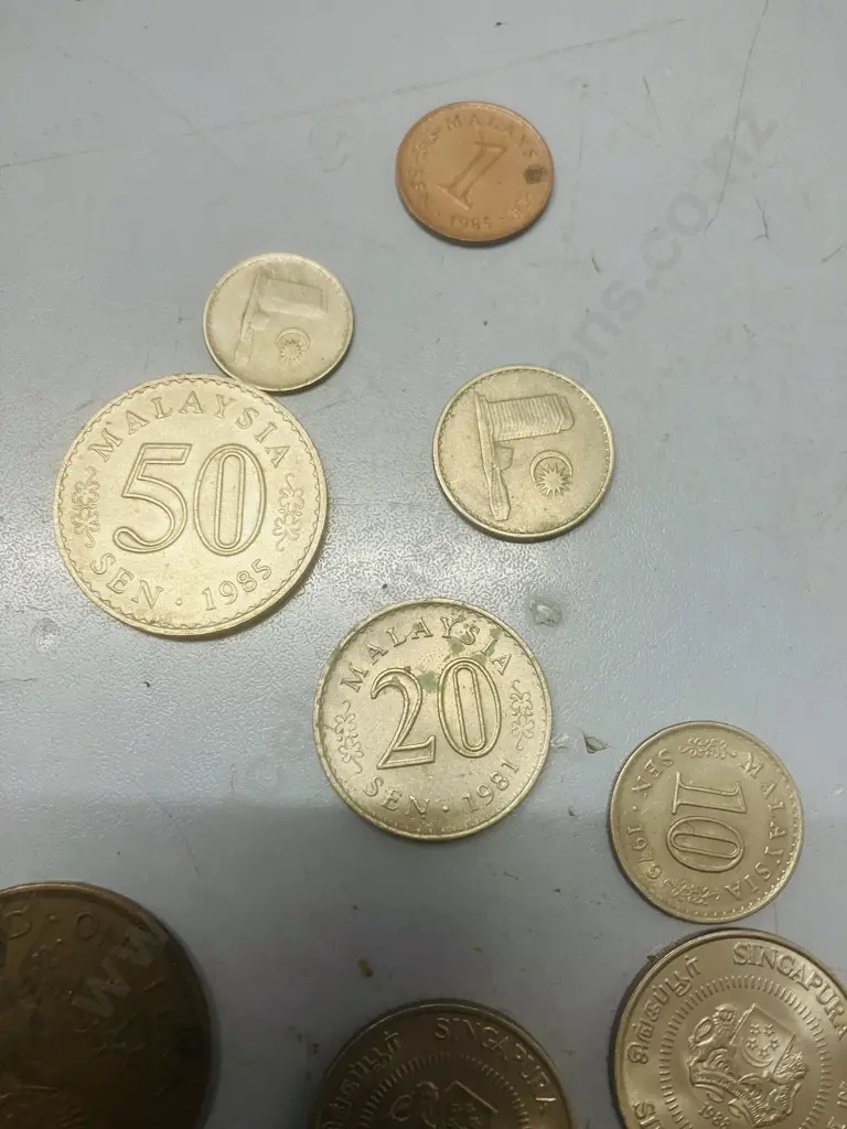 Coins - Singapore Singapura, Malaysian Sen, Islands, New Zealand, American Etc Image 1++