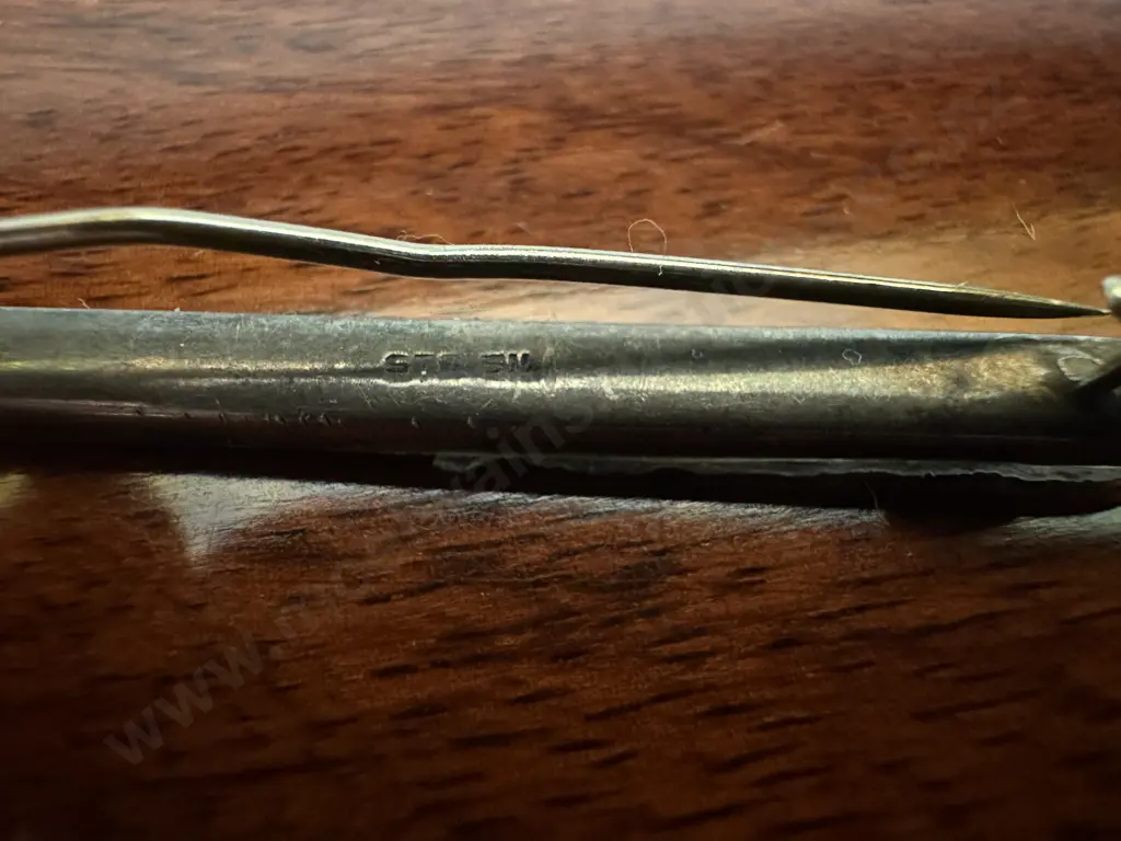 Sterling Silver Tie Pin/Brooch With Paua Detail Image 1++