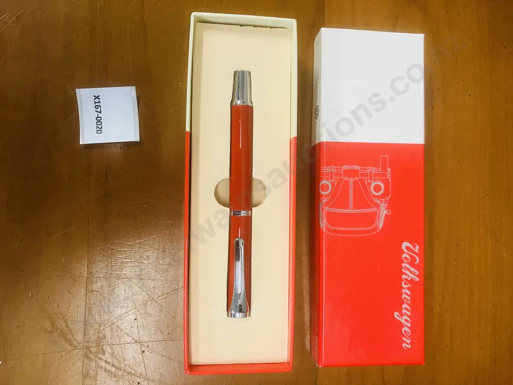 Official Volkswagen Ballpoint Pen With Original Box - Red Image 1++