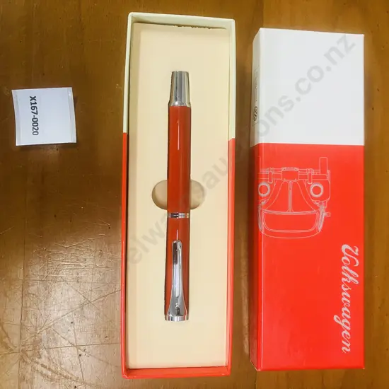Official Volkswagen Ballpoint Pen With Original Box - Red
