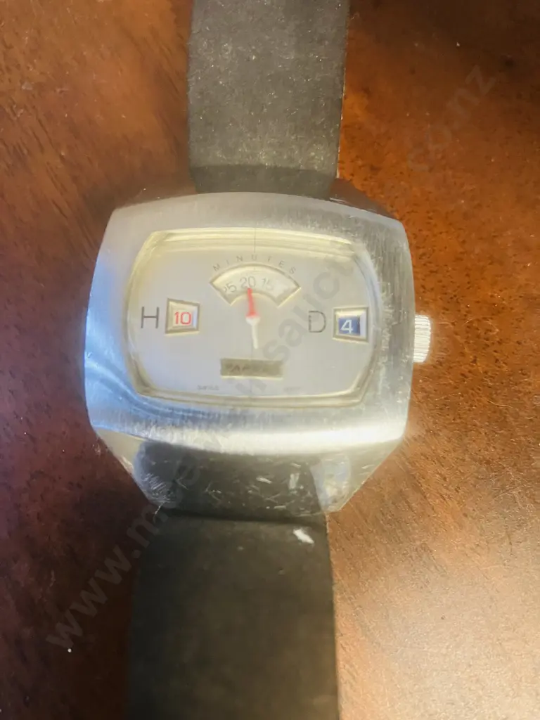 Rare "PARKER" Swiss Made Jump Hour Watch C1960's Image 1++