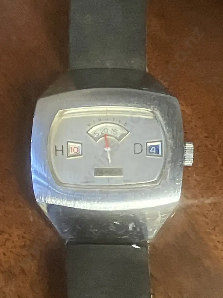 Rare "PARKER" Swiss Made Jump Hour Watch C1960's Image 1++