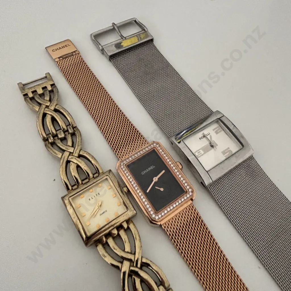 Three Ladies Dress Watches:  Chanel, Fiorelli and Elite Image 1++