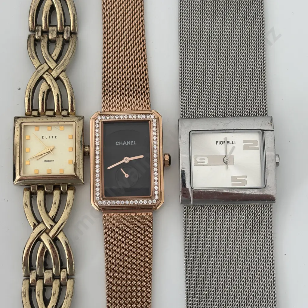 Three Ladies Dress Watches:  Chanel, Fiorelli and Elite Image 1++