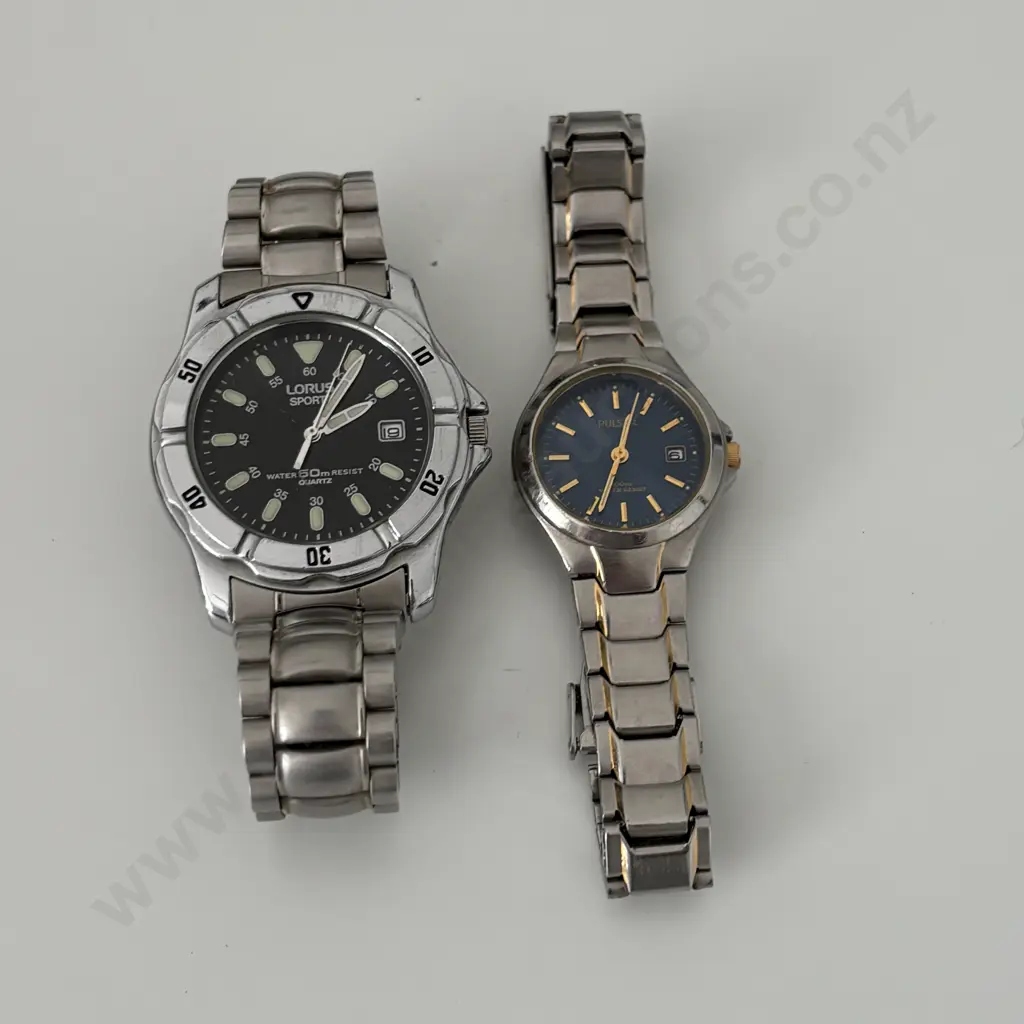 Two Watches: Lorus Sport 50m and Pulsar 100m Image 1++