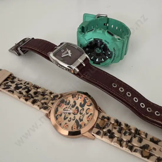 Three Watches: Rip Curl, Baby G an Quartz 