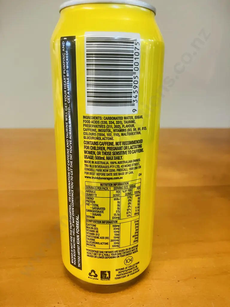 Rare Kian Forreal Tattooed Dragon Wicked Energy Drink - 500ml (Sealed) Made In Australia Image 1++