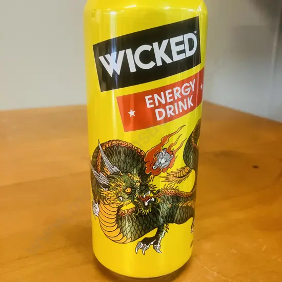 Rare Kian Forreal Tattooed Dragon Wicked Energy Drink - 500ml (Sealed) Made In Australia