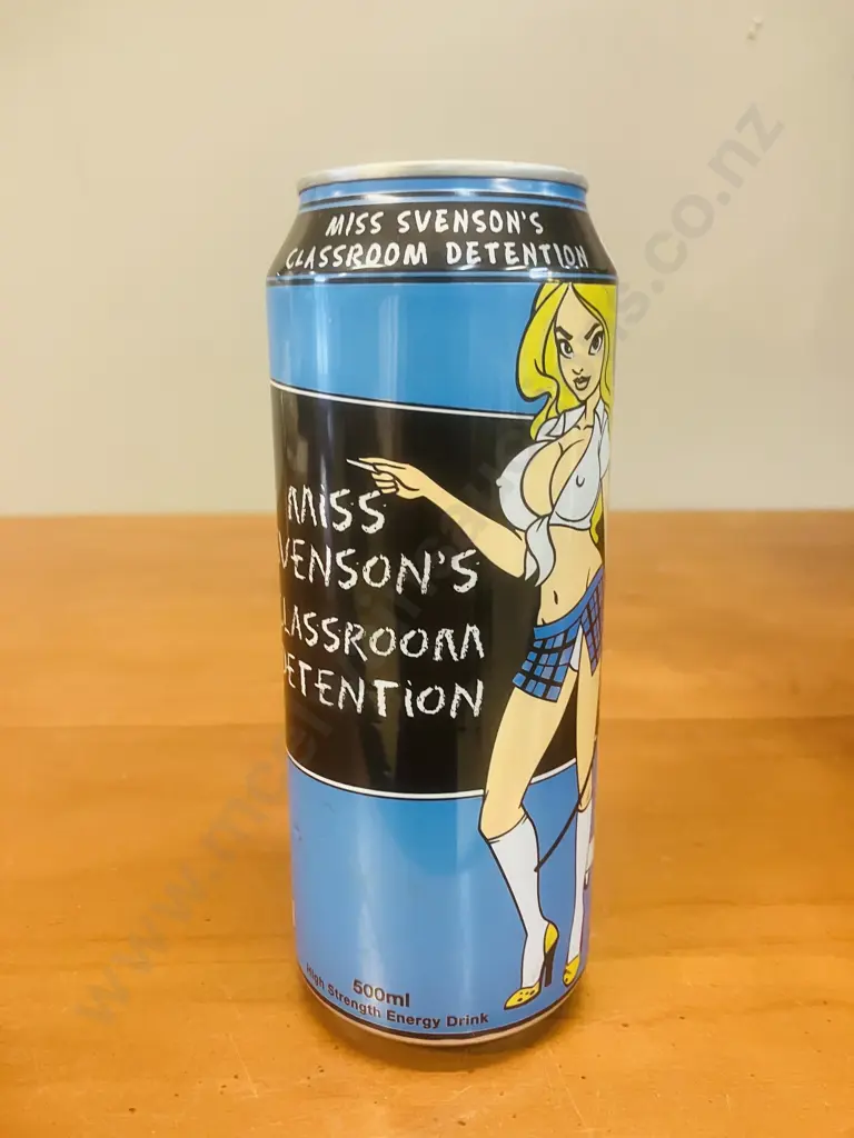 Rare Miss Svenson's Classroom Detention New Zealand Energy Drink - 500ml (Sealed) Image 1++