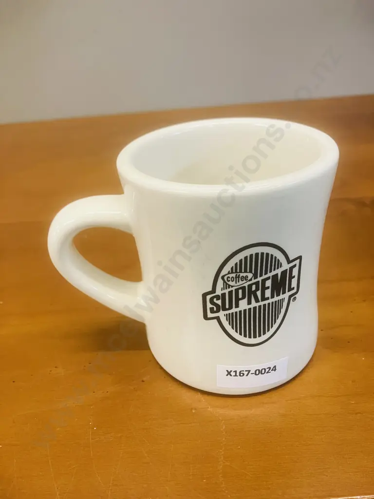 Scarce Collectable Coffee Supreme Diner Mug - Custom Extra-thick Curved Ceramic Image 1++
