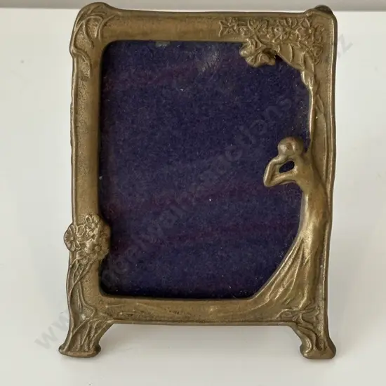Small Art Nouveau Brass Picture Frame