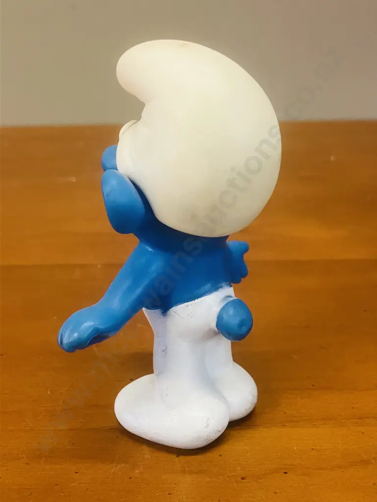 1972 Flower Smurf, 1989 Papa Smurf, 1980s Superman Smurf, 2000 Carpenter Smurf, 2017 McDonalds Happy Meal Karate Smurf, Image 1++