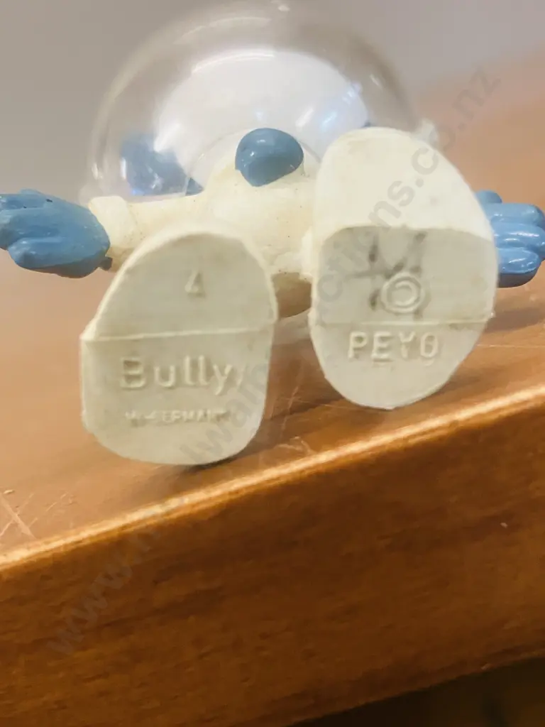 Rare Astronaut Smurf With Red Zipper Peyo Bully West Germany Image 1++