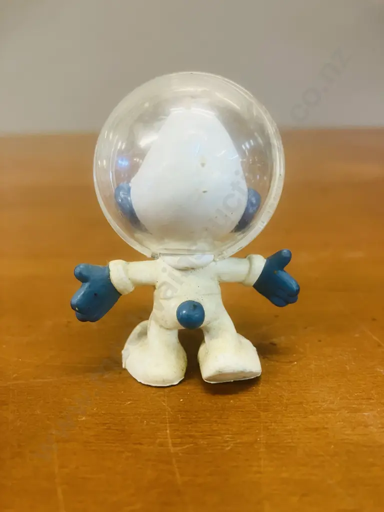Rare Astronaut Smurf With Red Zipper Peyo Bully West Germany Image 1++