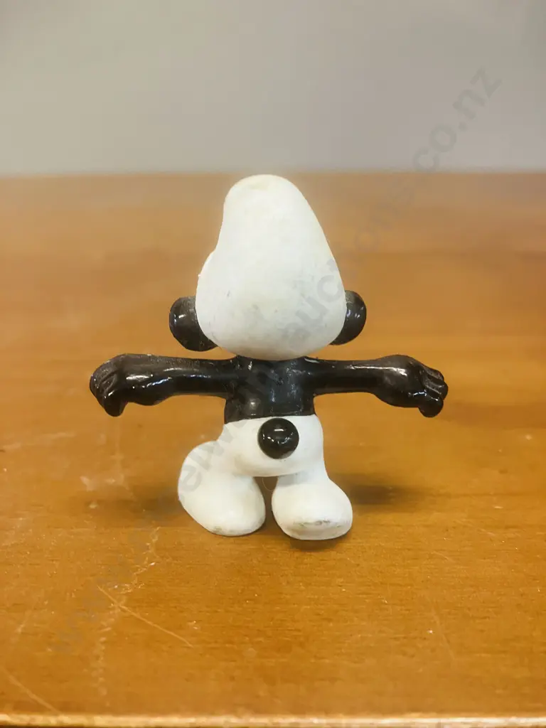 Rare Black "Angry Smurf" 1966 Peyo Schleich Hong Kong Image 1++