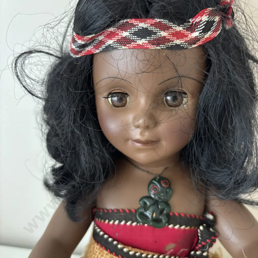 Vintage NZ Maori Doll, numbered on back of neck Image 1++
