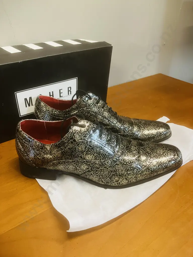 MAHER Mens Shoes 3EO11 Silver - Size 44 Image 1++